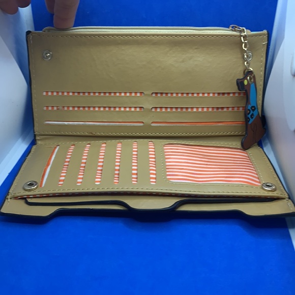 Blue Vegan Leather Dog Clutch Wallet - Picture 4 of 6